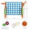 Costway 4-in-A Row Giant Game Set w/Basketball Hoop for Family